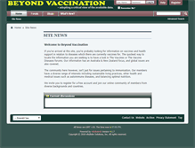 Tablet Screenshot of beyondvaccination.com